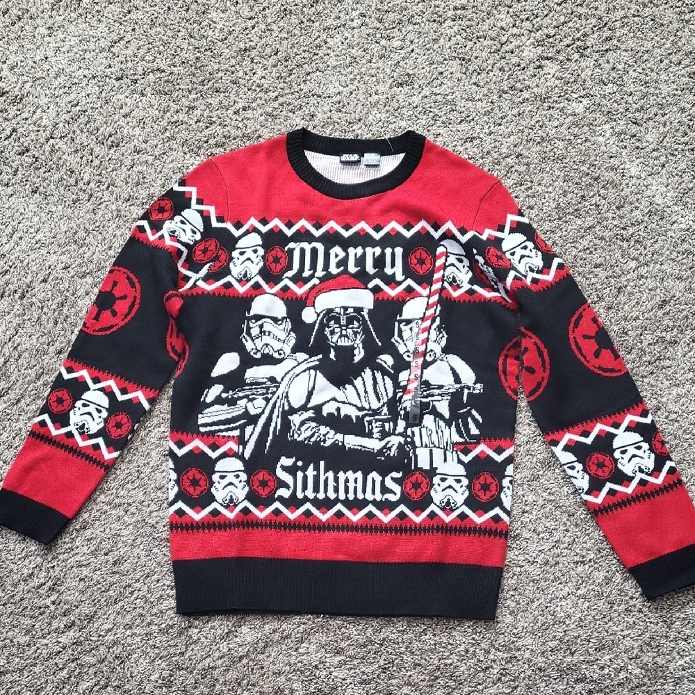 Merry Sithmas Red and Black Star Wars Holiday Sweater